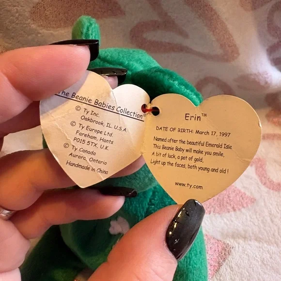 Ty Erin the Bear Beanie Baby - Picture 3 of 5